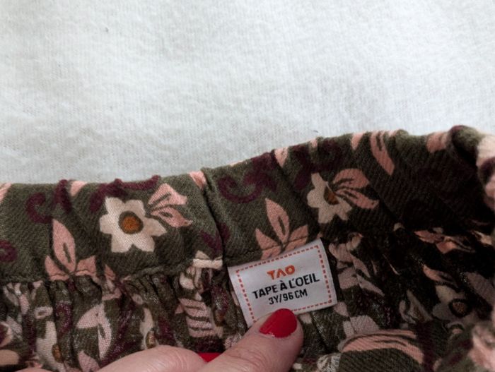 Jupe plissée vert motif floral - 3A - Tape à l'oeil - photo numéro 5
