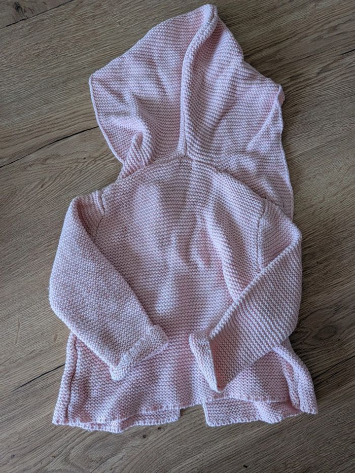 Gilet rose à capuche 12 mois - photo numéro 3