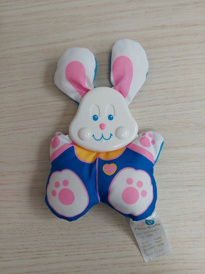 Fisher-price - lapin hochet vintage 1990 - photo numéro 1