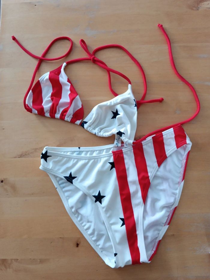 Bikini triangle vintage inspiration drapeau Américain - photo numéro 4