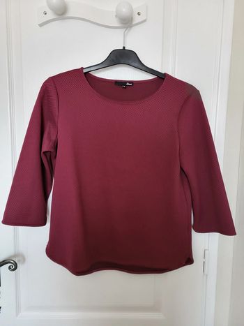 Blouse manches 3/4 bordeaux Etam M