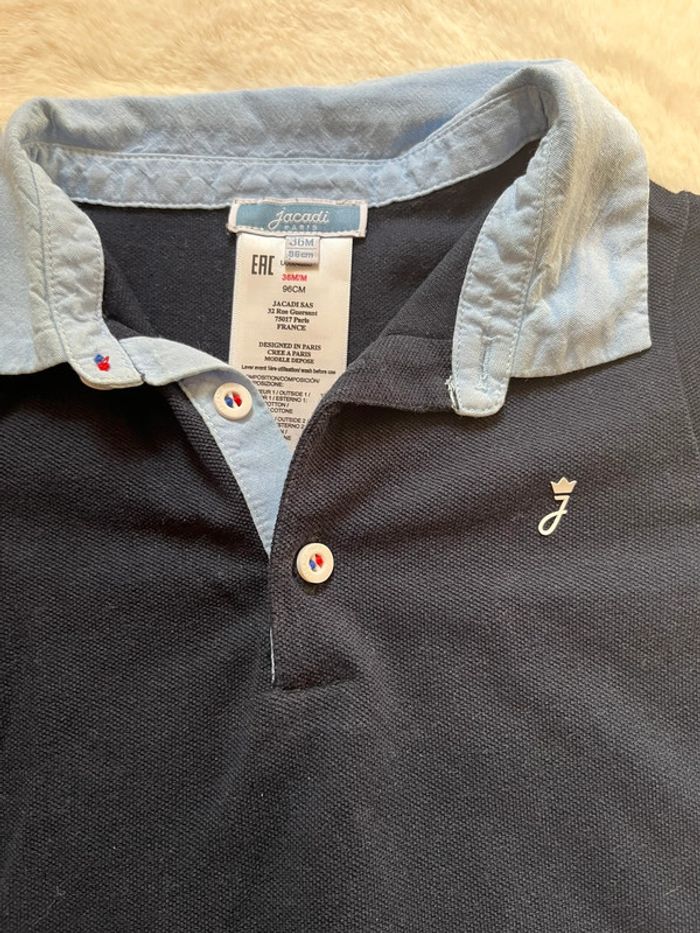 Polo marine col Oxford Jacadi - 3 ans (36 mois) - photo numéro 2