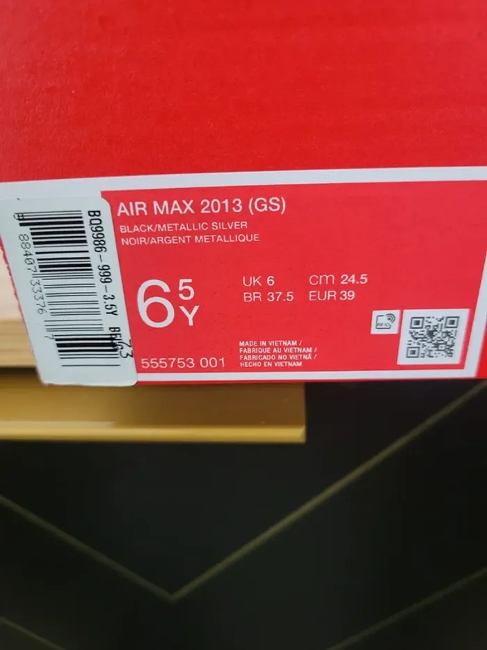 Nike Air Max 2013 T39 GS 100% Authentique - photo numéro 13
