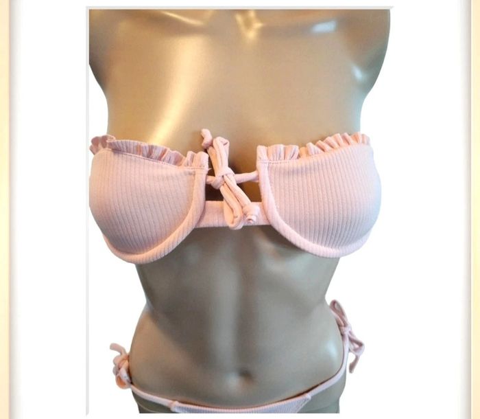Maillot de bain 2 pièces rose taille S neuf - photo numéro 2