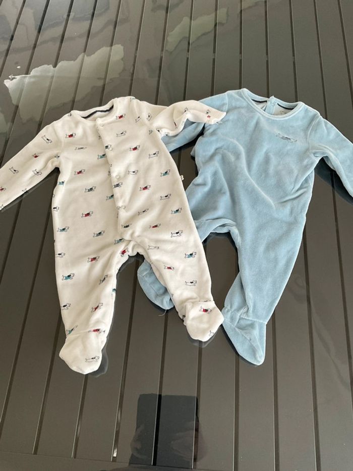 Lot de 2 pyjamas grenouillère