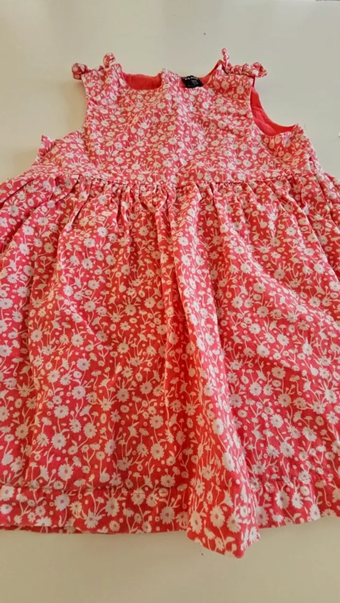 Robe rose fleurie blanche 12mois - photo numéro 2