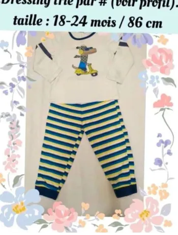 Pyjama coton  2  pièces  2  ans