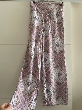 Pantalon fin d’été jambes larges à motifs