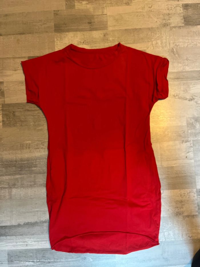 Robe Tee shirt rouge taille S