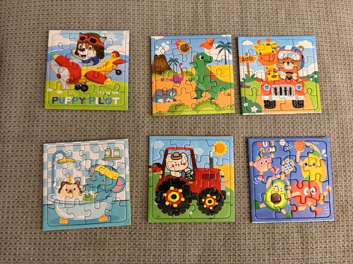 Lot de 6 puzzle de poche