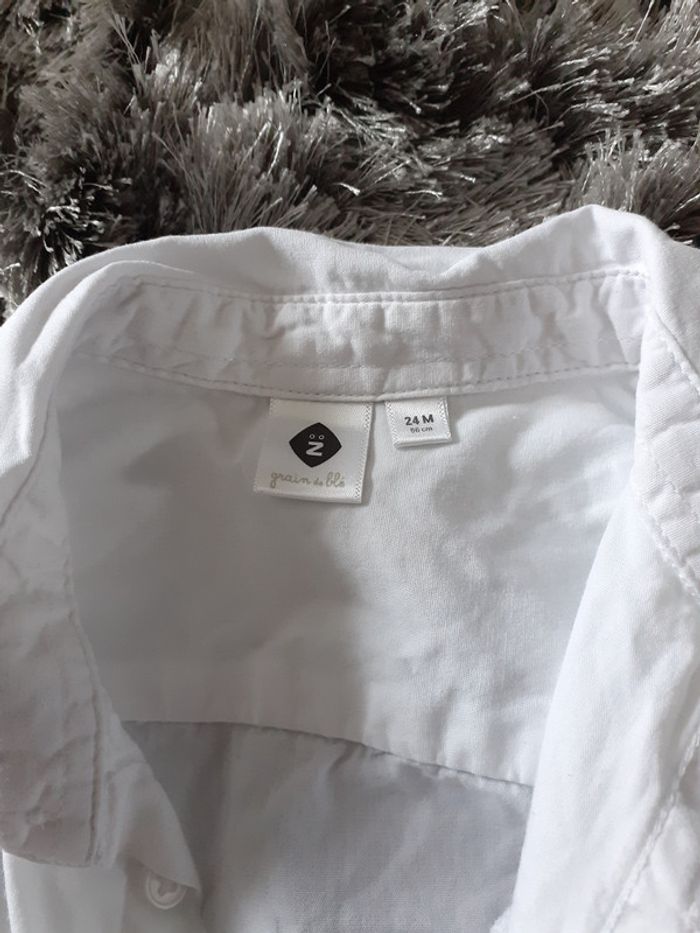 Chemise 24 mois blanche - photo numéro 2