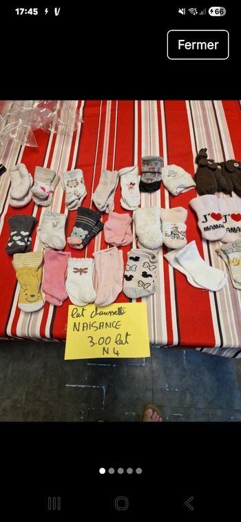Lot chaussette 0/3moi fille