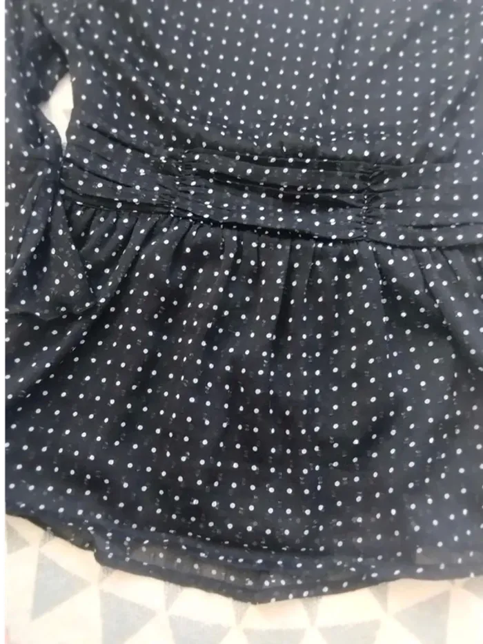 Blouse Noire pois blancs - H&M XS - Excellent état - photo numéro 11