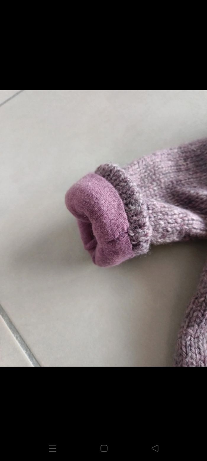 Manteau laine et polaire 4 ans - photo numéro 3