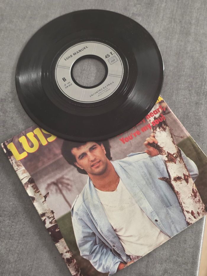 🎵 Vinyle 45T – Luis Manuel – Encontro na Praia (versão portuguesa de Modern Talking) 🎵 - photo numéro 4