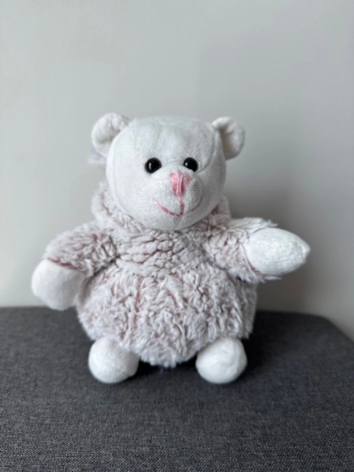 🧸 Peluche boule lapin-souris rose pale très bon état - photo numéro 3