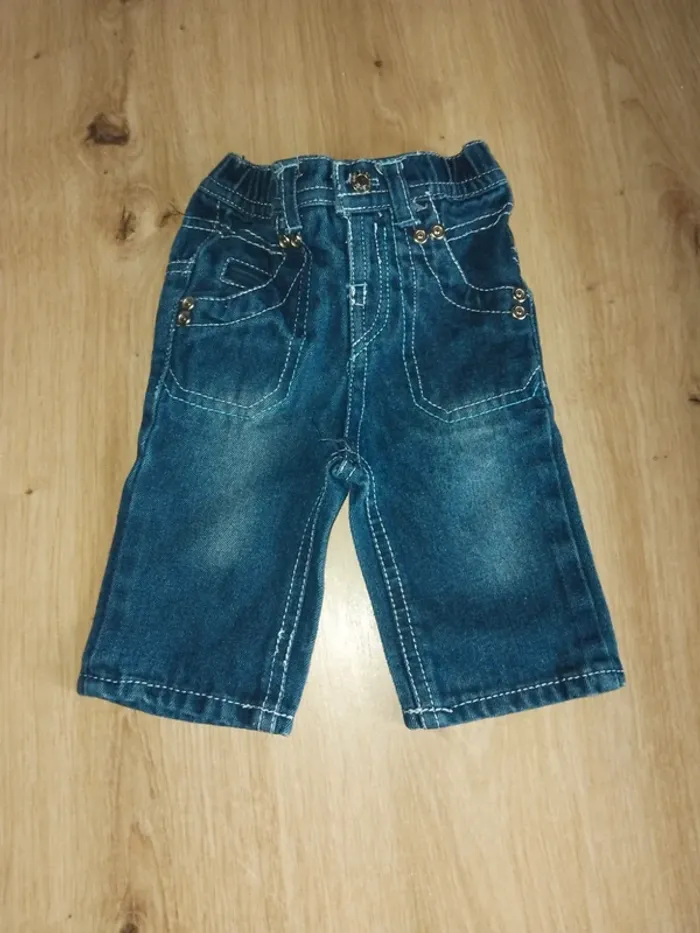 Lots de 2 jeans bébé 3 mois - photo numéro 2