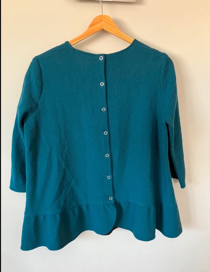 Superbe blouse en laine ba&sh couleur forêt T2 - photo numéro 7