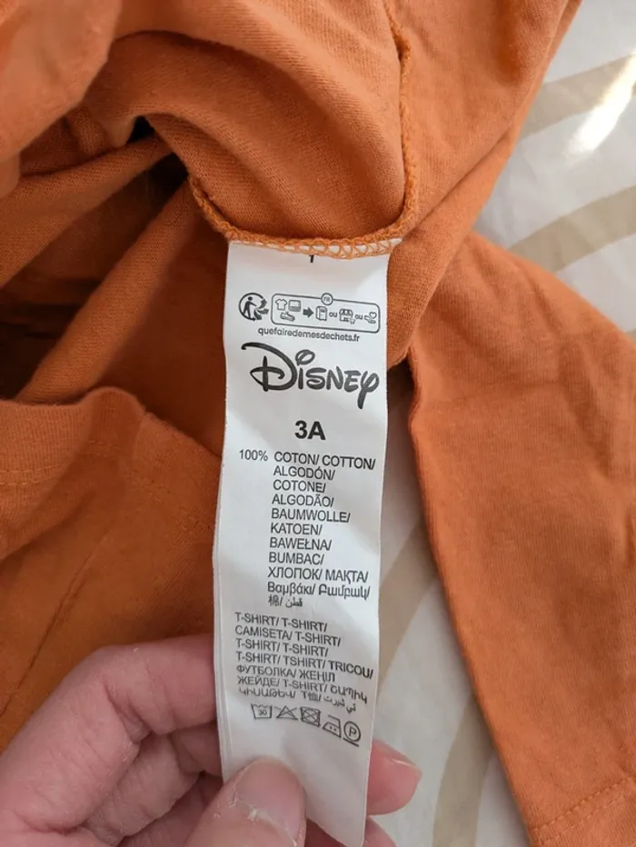 T-shirt Disney Pocahontas - Volants - 3 Ans - Coton Bio - (Légèrement taché) - photo numéro 5