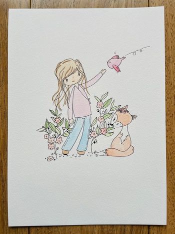 Aquarelle déco chambre bébé