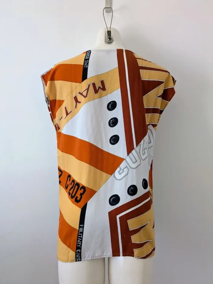 T-shirt d'été vintage - Jean Chancel - taille 38 - photo numéro 4