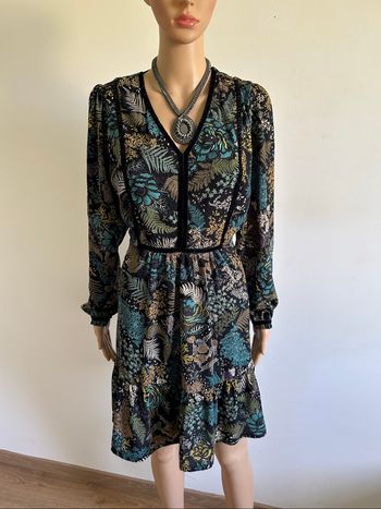 Robe imprimée à manches longues Cache Cache taille 38 TBE
