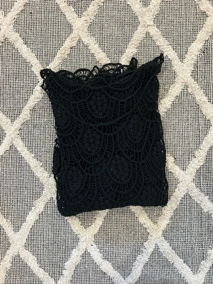 Blouse en crochet broderies tricot Mango - photo numéro 3