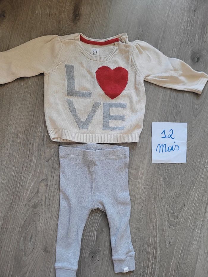 Ensemble legging et pull gap 12 mois