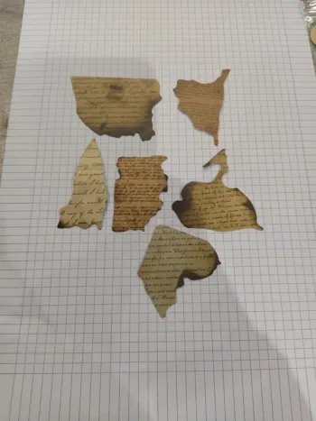 Lot de stickers motif vieux papier (lot b)