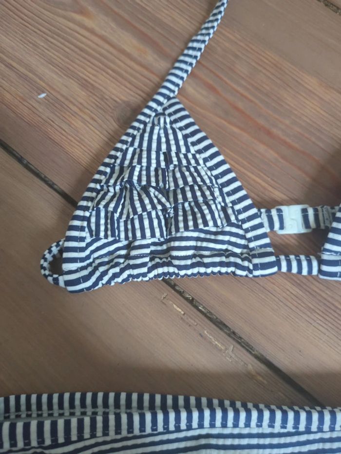 Bikini maillot de bain enfant 5 ans fille rayures marinière tao - photo numéro 2
