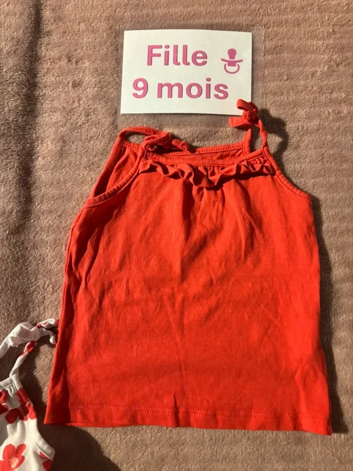 Lot de 2 débardeurs 9 mois - photo numéro 3