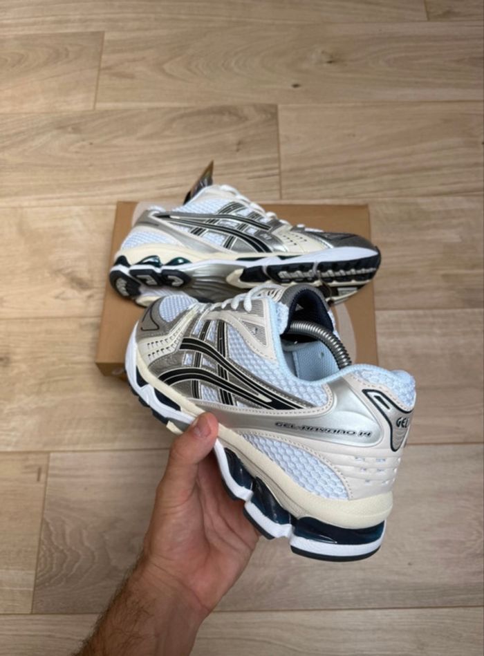 Asics kayano 14 gel neuf blanc crème bleu - photo numéro 2