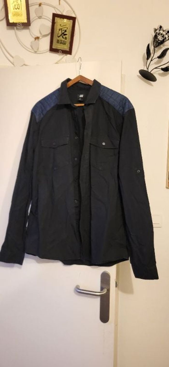 Chemise noire homme