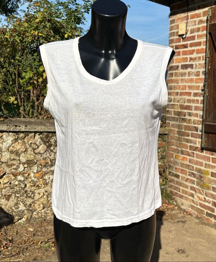 Débardeur blanc sans manches Drôle de Copine T36/38 (S/M)