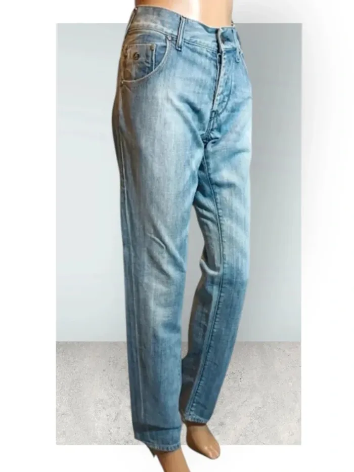 Jean boyfriend vintage y2k Energie, coupe droite , taille basse , 100 % coton - photo numéro 3