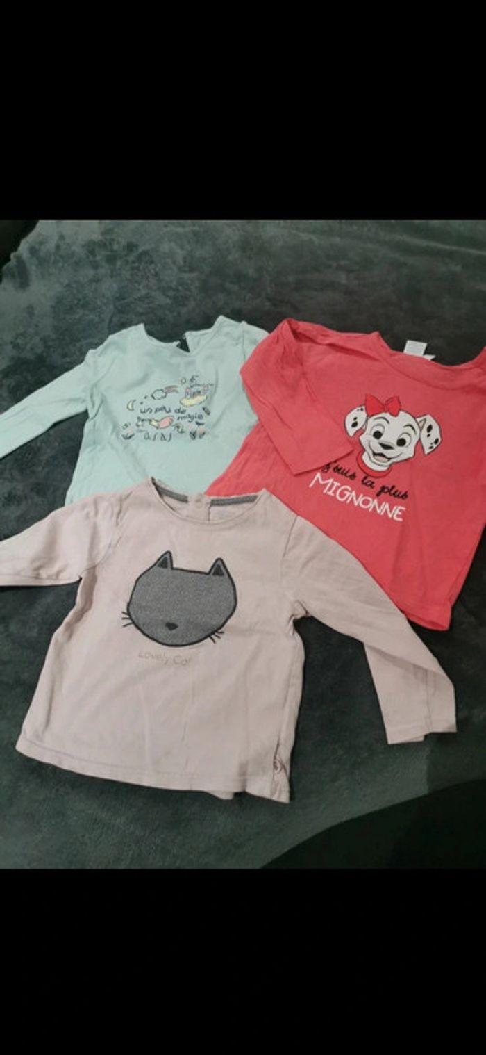 Lot de t shirt manche longue 18 mois