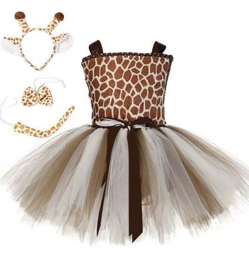 Déguisement robe girafe et ces accessoires Taille 6-7ans