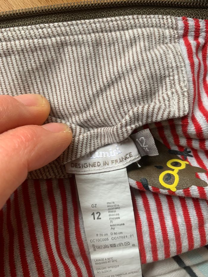 Sweat / gilet réversible catimini bébé 12 mois - photo numéro 3