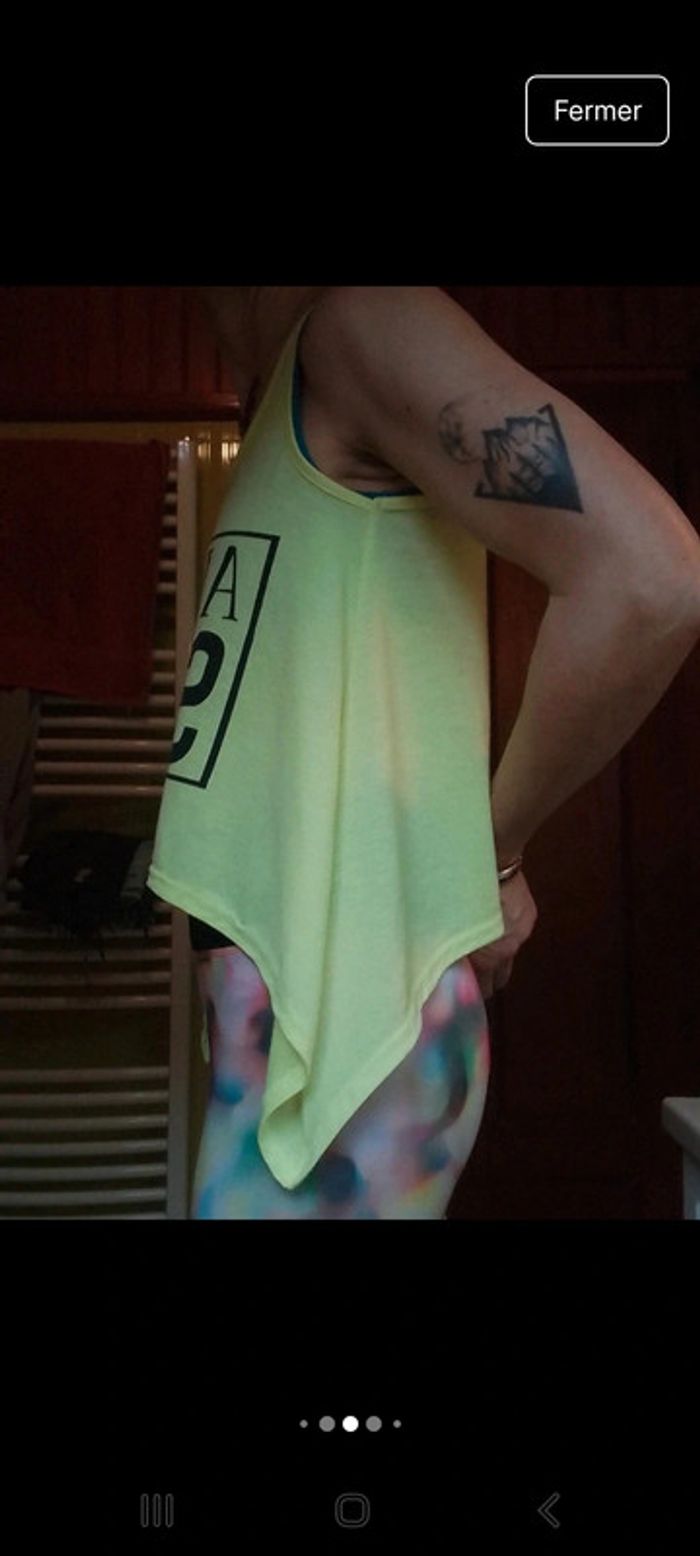 Débardeur femme jaune fluo Mim - photo numéro 6