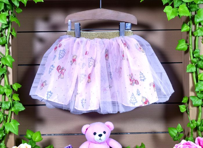 DISNEY - NEW - ENSEMBLE 2P FILLE WINNIE L'OURSON, TULLE RÉSILLE & OR PAILLETÉ 5/6A - photo numéro 7