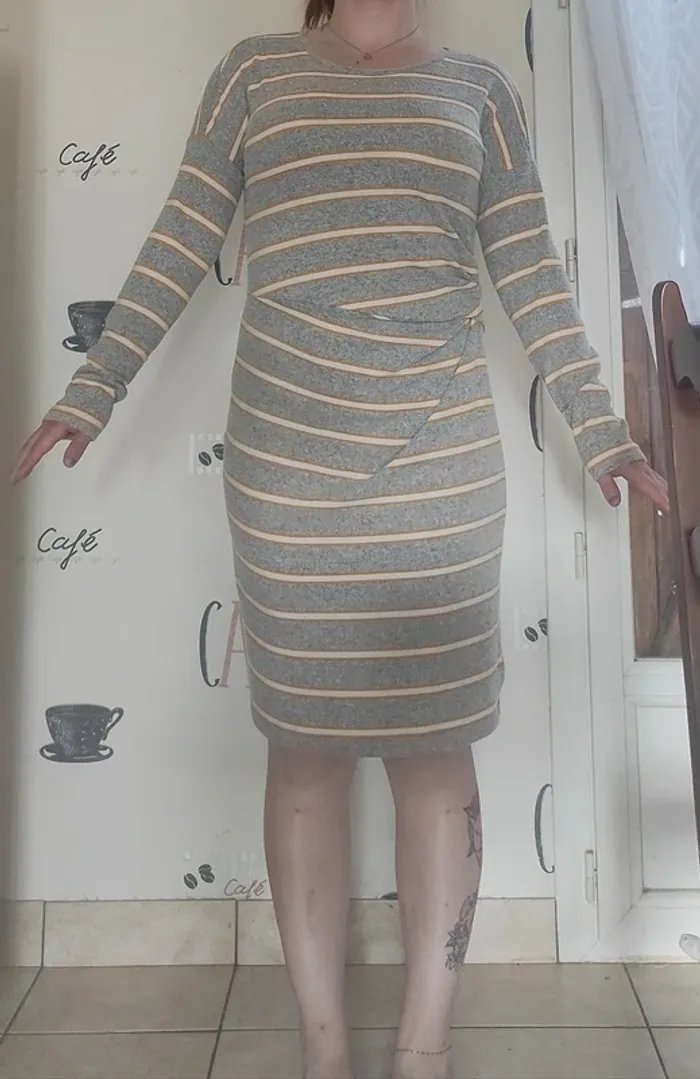 Robe pull à rayures