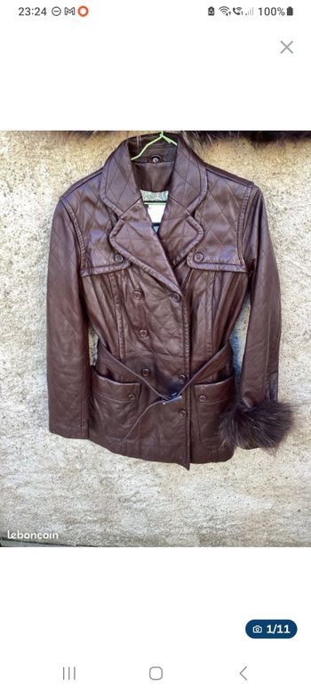 Veste véritable  cuir