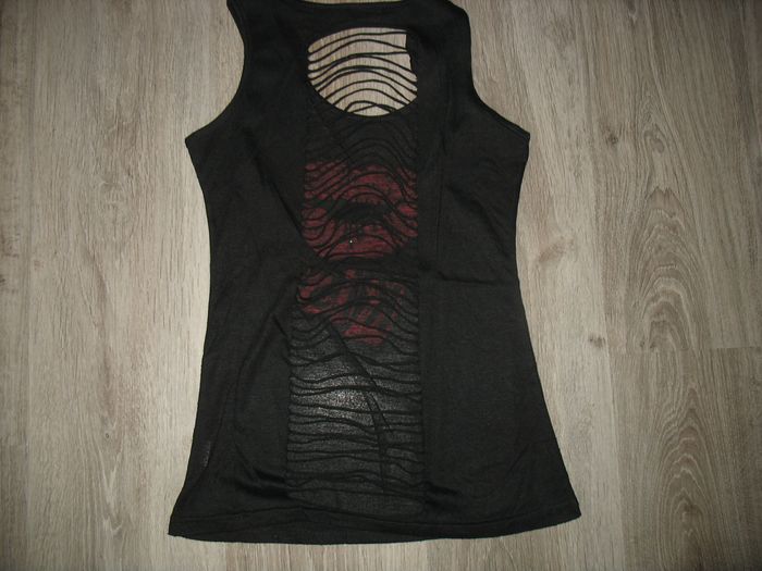 DÉBARDEUR NOIR "AUFY" - TAILLE S / M - n°04 - photo numéro 5