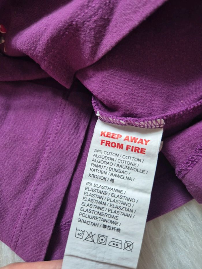 T-shirt manches longues fille – 4 ans – hiboux violets 🦉💜 - photo numéro 5