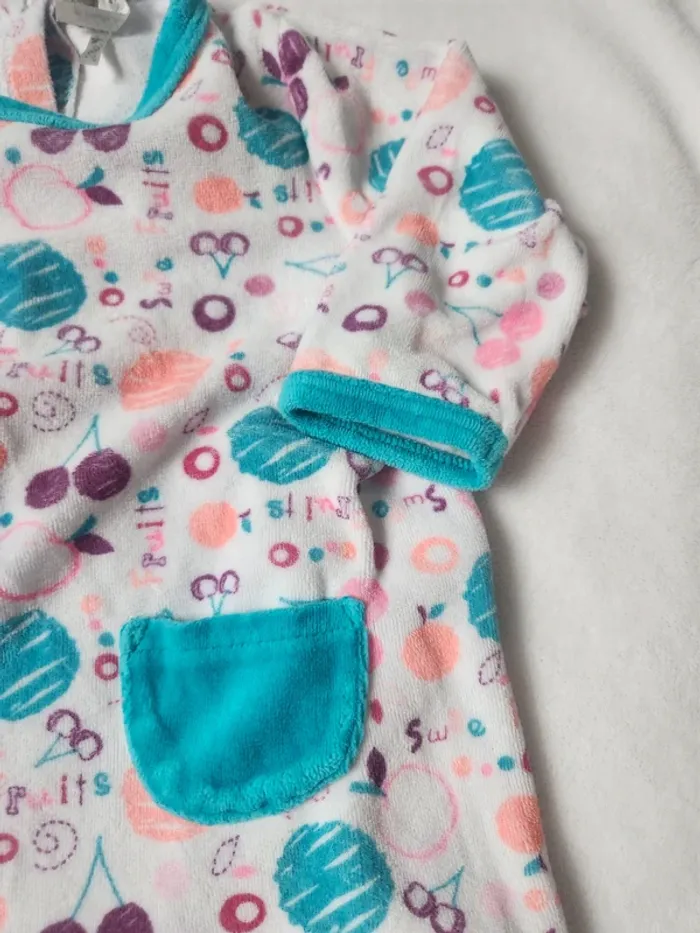 Adorable pyjama velours bébé fille ou garçon automne hiver 9 mois Orchestra - photo numéro 3