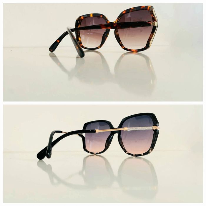 Lot de deux lunettes de soleil femme marron et noir me léopard uvprotection cat 2 et 3 - photo numéro 3