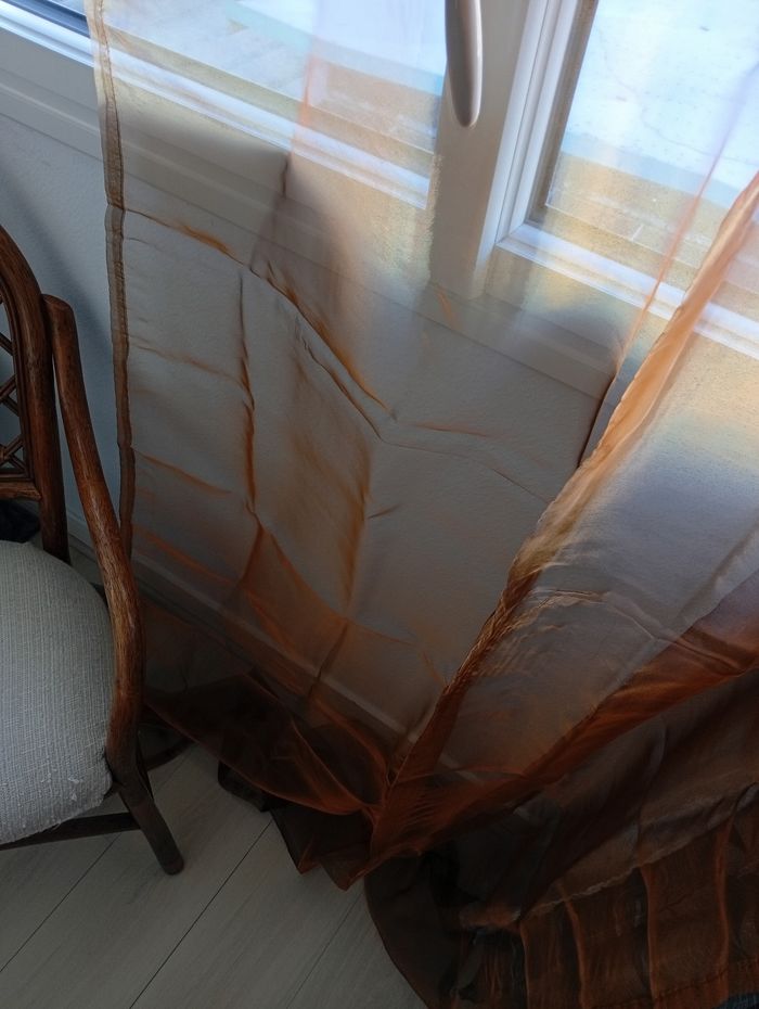 Rideau Voilage cuivrée. Étoffes - photo numéro 6