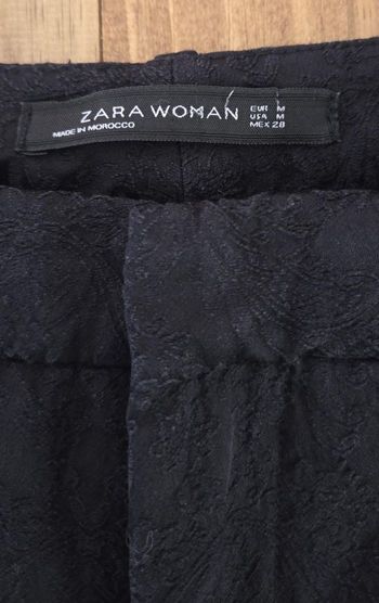 ZARA WOMAN – Pantalon Noir Jacquard Chic – T.M – Élégant & Intemporel