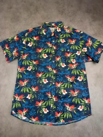 Chemise Vintage Y2k à motifs Fleurs style Hawaïen Taille M