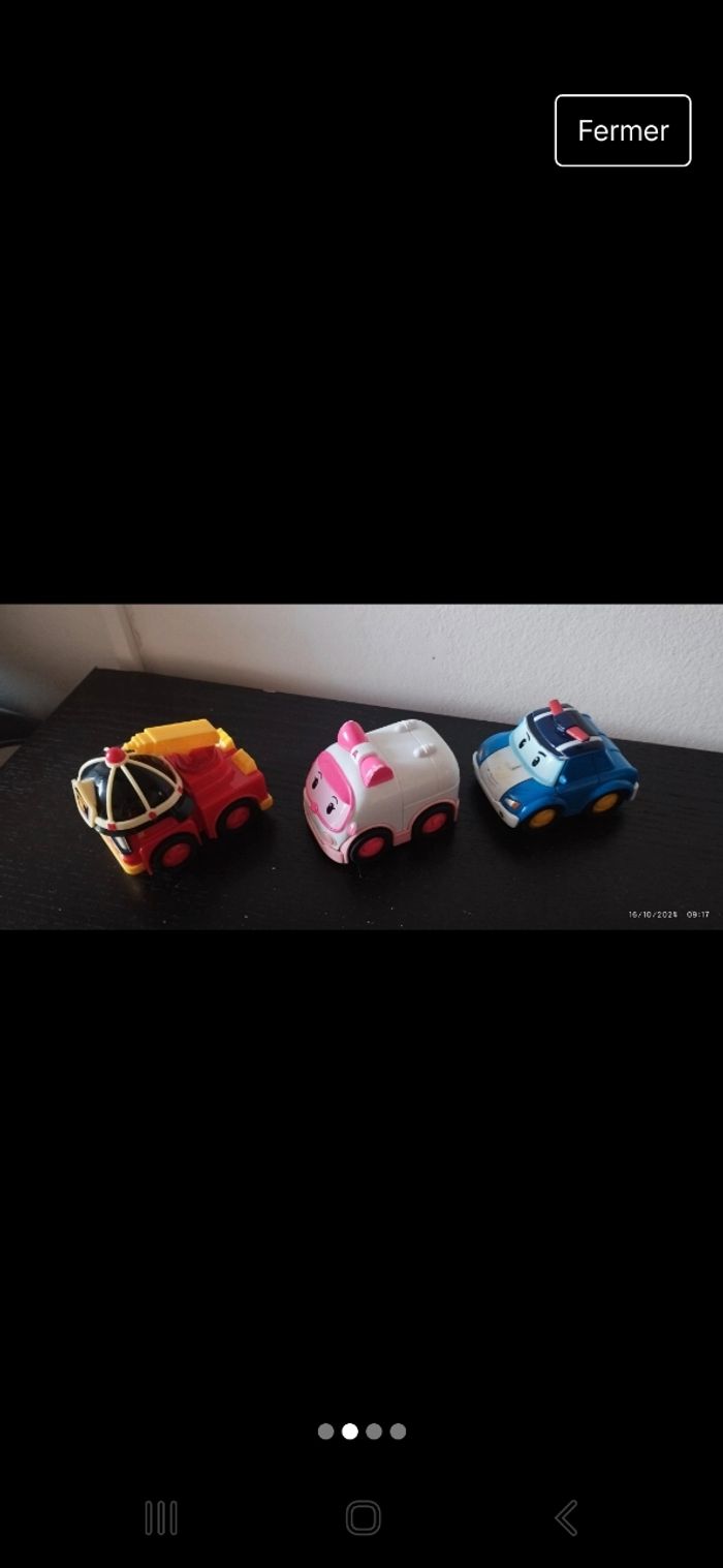 Lot de 3 voiture robobcar - photo numéro 2